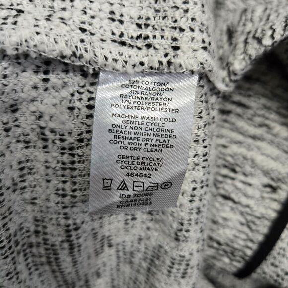 LOFT Women 10 Black Marbled One Button Notched Blazer Jacket - Picture 7 of 10